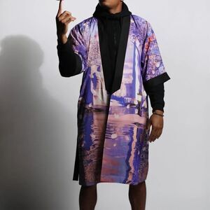 Black Samurai by Rui Hachimura Limited Edition DC Cherry Blossom Kimono Small